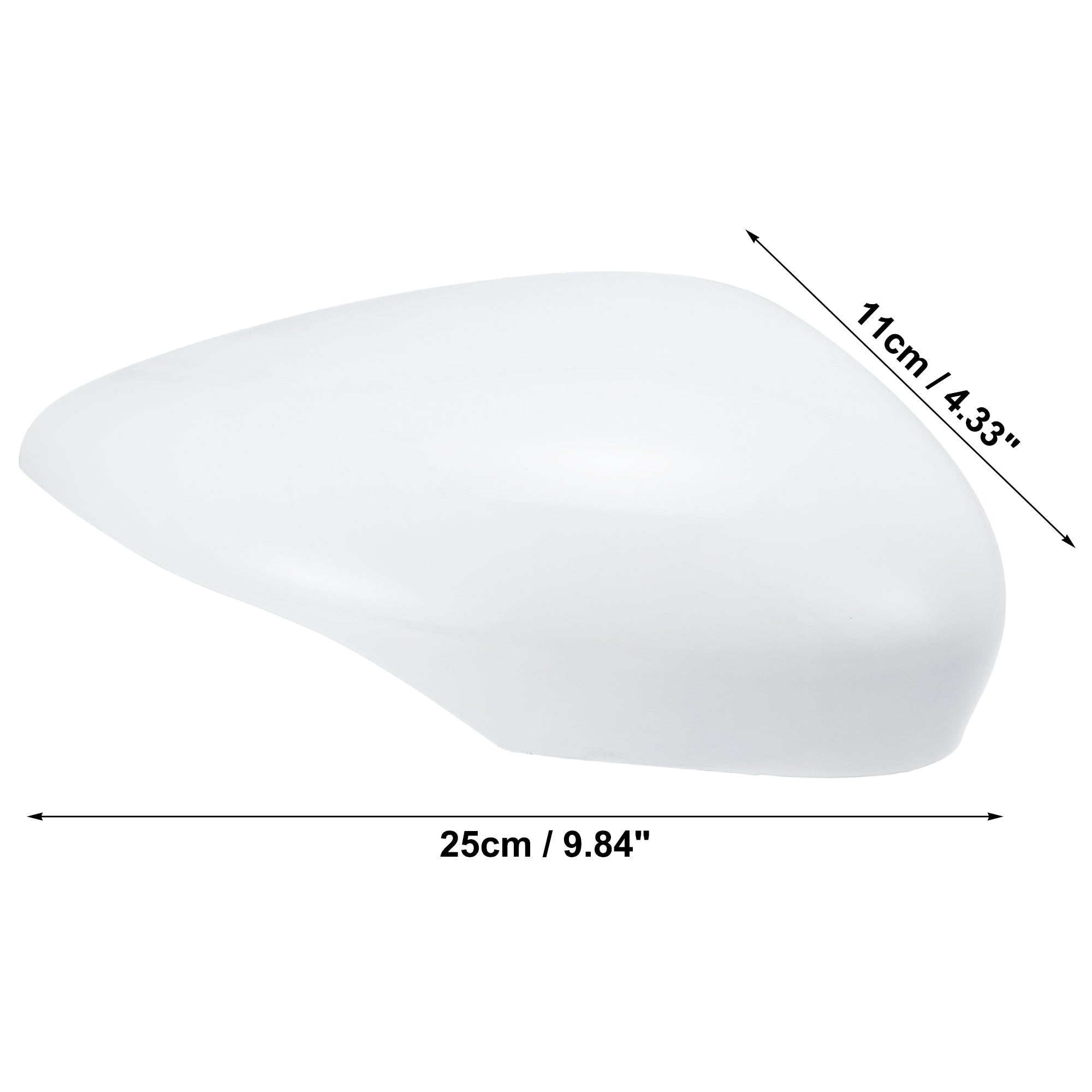 White Right Side Car Side Door Wing Mirror Cover Rear View Mirror Cap for Ford Fiesta MK7 2008-2017