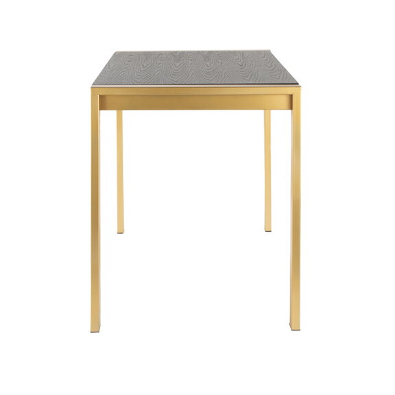 Fuji Contemporary Counter Table in Gold Metal and ...