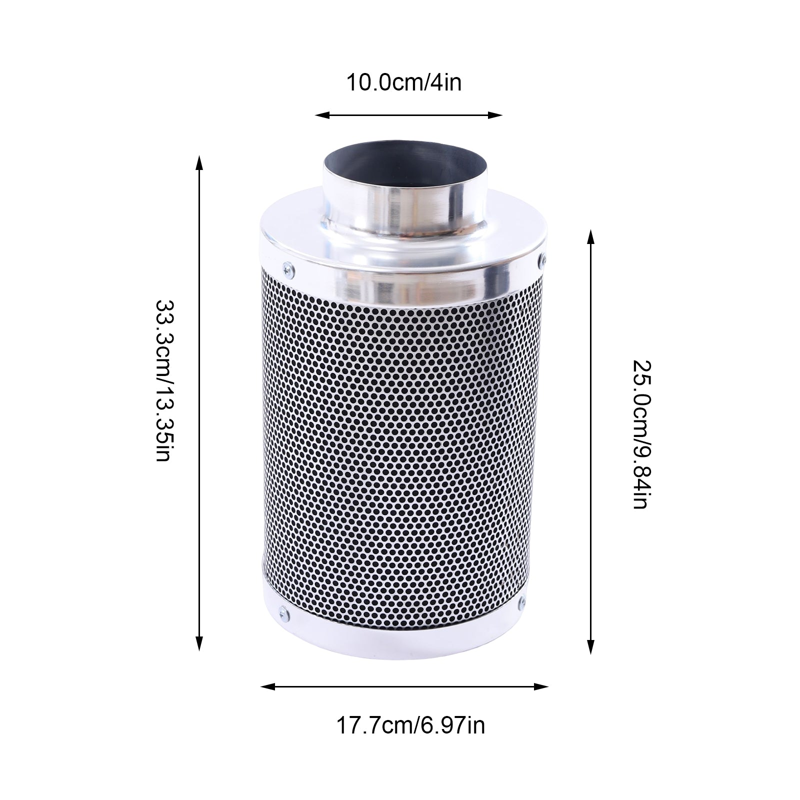 4 Inch 188CFM Inline Fan with Speed Controller， Carbon Filter， and 8 Feet of Ducting Combo， Ventilation System for Grow Tent， Hydroponics