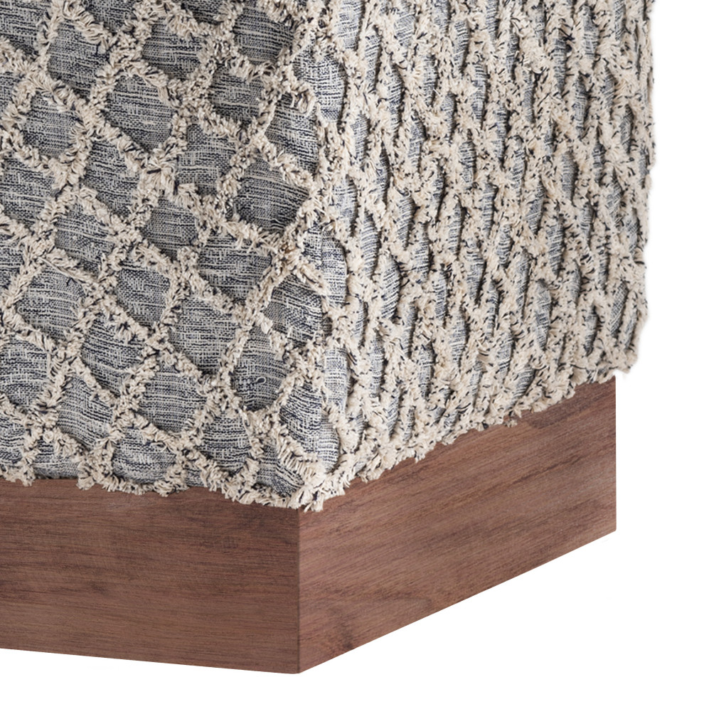 Lauren Fabric Wooden Stool   Scandinavian   Footstools And Ottomans   by Crestview Collection  Houzz