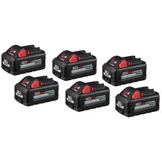 MW M18 18-Volt Lithium-Ion High Output 6.0Ah Battery Pack (6-Pack) 48-11-1862-48-11-1862