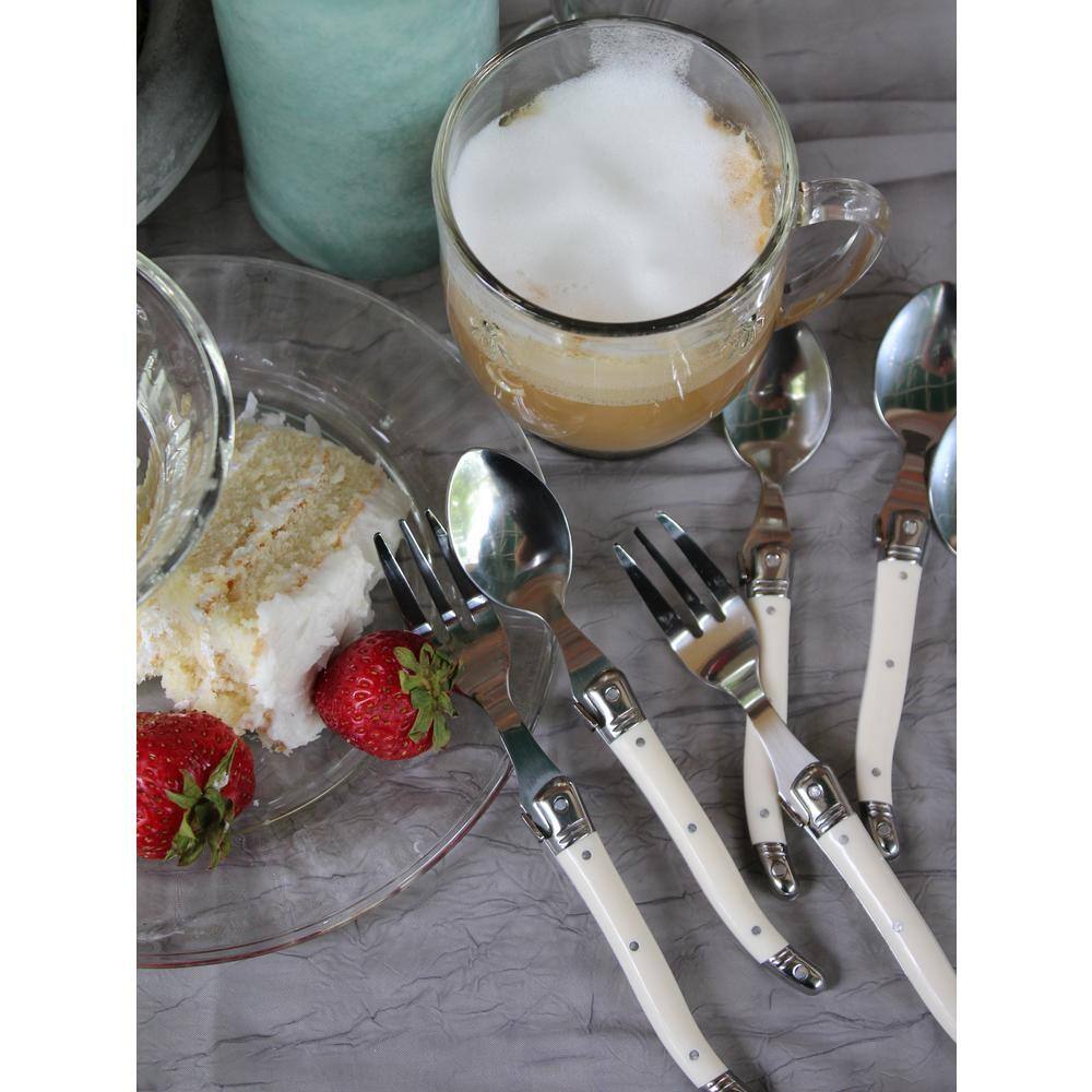 French Home 8-Piece Laguiole DessertCocktail Set with Faux Ivory Handles (Service for 4) GRP262