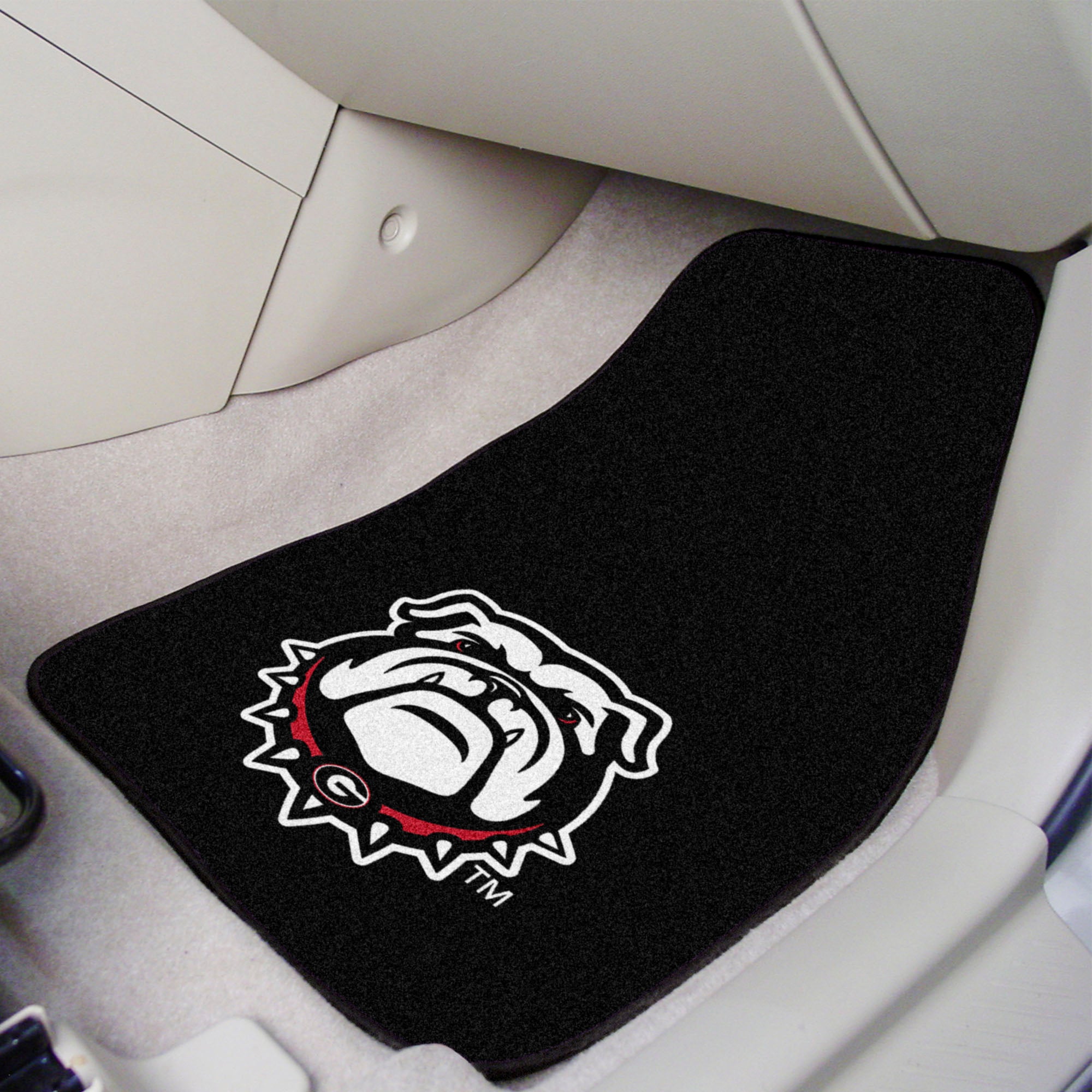 Georgia Black New Bulldog 2-pc Carpeted Car Mats 17