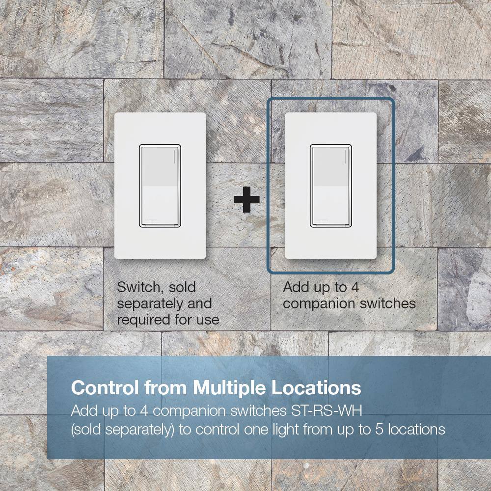 Lutron Sunnata Companion Switch only for use with Sunnata OnOff Switches Glacier White (ST-RS-GL) ST-RS-GL