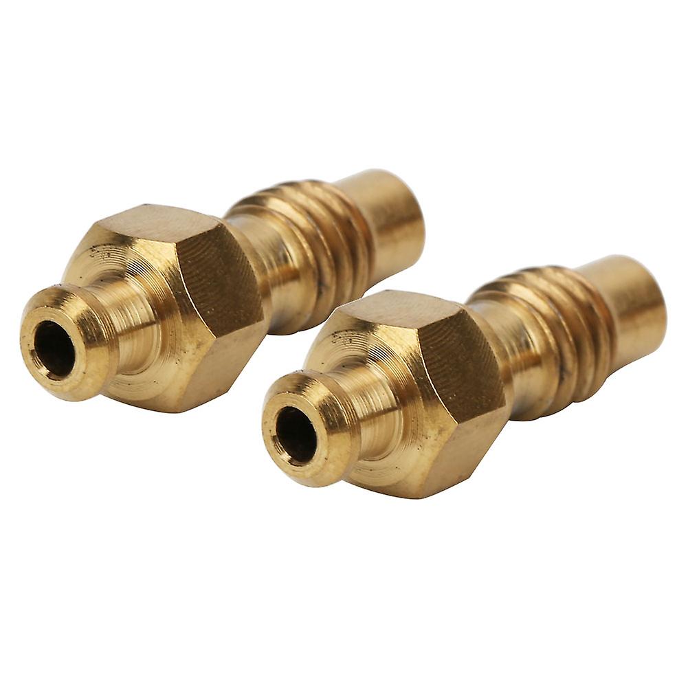 2 Pcs Titanium Alloy Oil Disc Brake Bleed Nipple Exhaust Screws Set For Road Bicycle Accessoriesgold