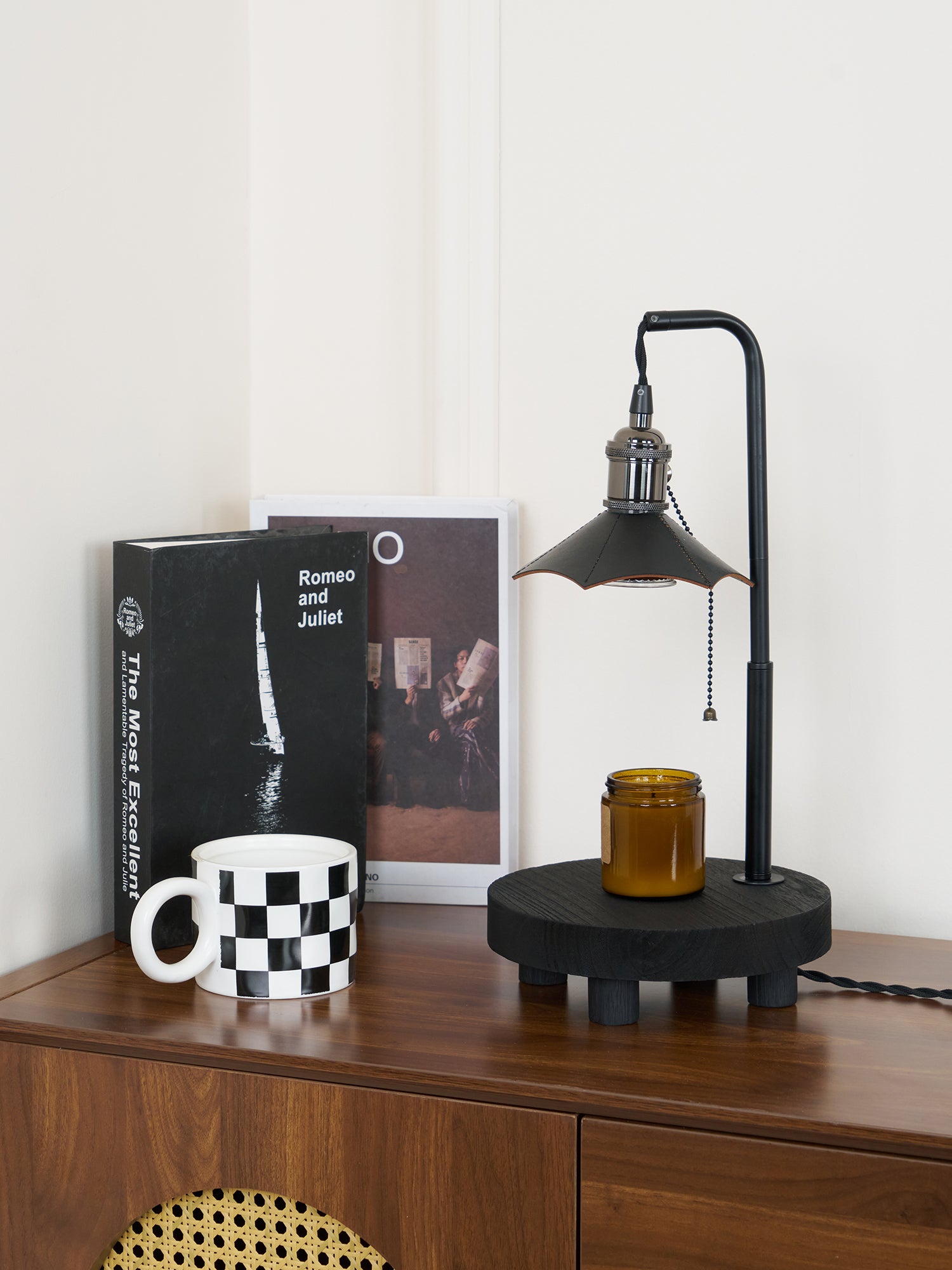 Cordero Wooden Stool Table Lamp