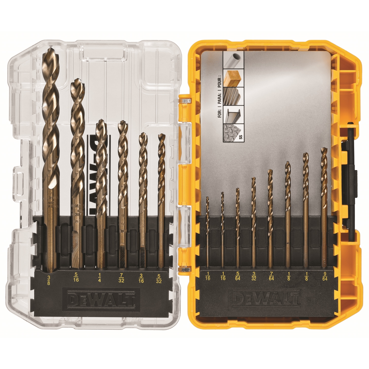 DW Industrial Cobalt Drill Bit Set 14 pc