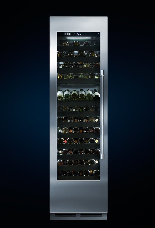 Perlick CR24D 24 Indoor Column Dual Zone Wine Reserve With Glass Overlay