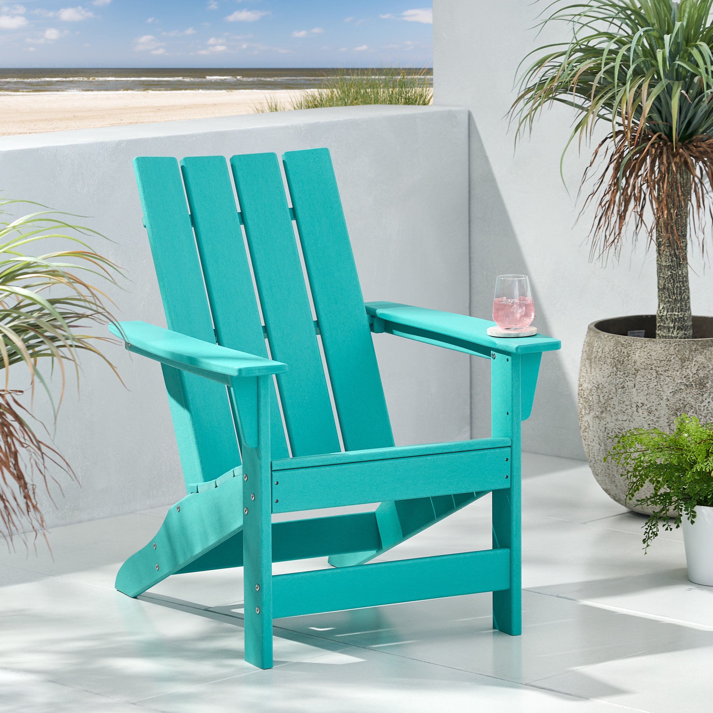 Panagiota Outdoor Resin Adirondack Chair