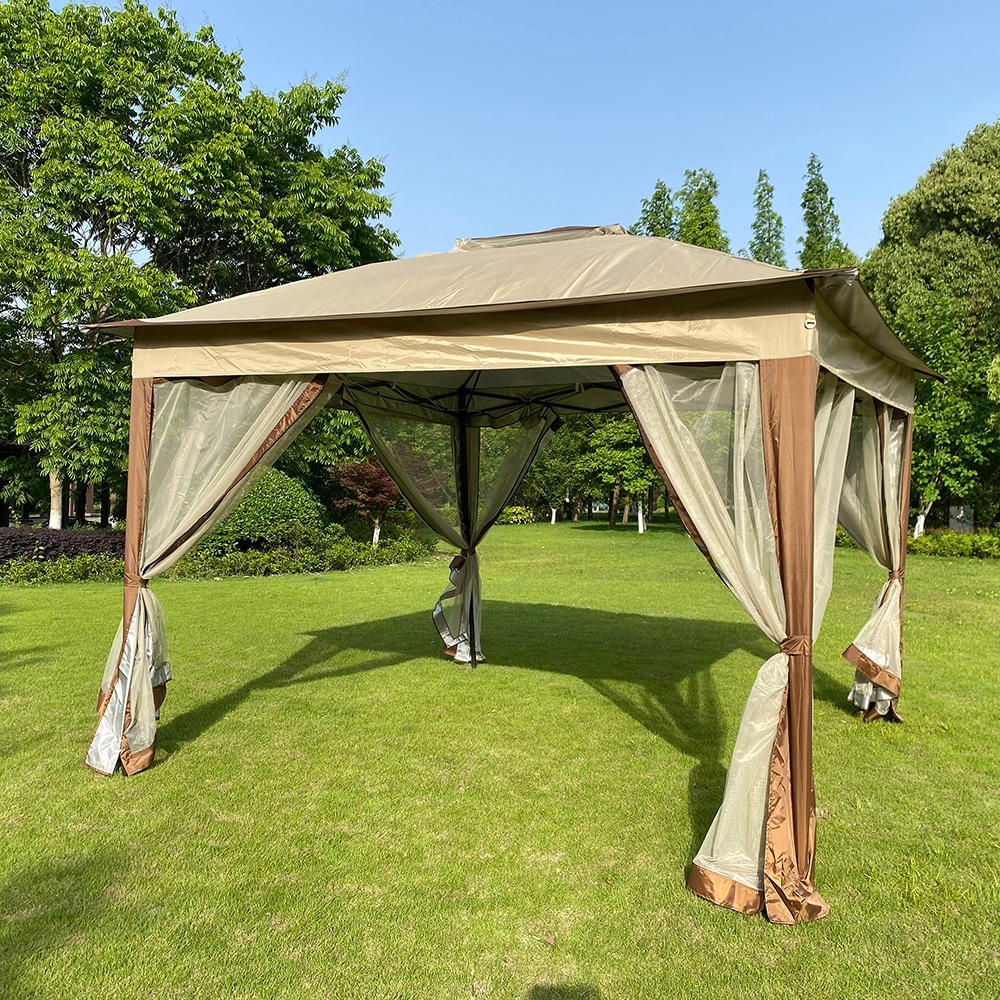 Gazebo with Removable Zipper Netting  2 Tier Soft Top Event Tent