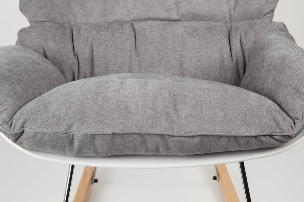 Gray Upholstered Rocking Chair  DF Rocky   Contemporary   Rocking Chairs   by Luxury Furnitures  Houzz