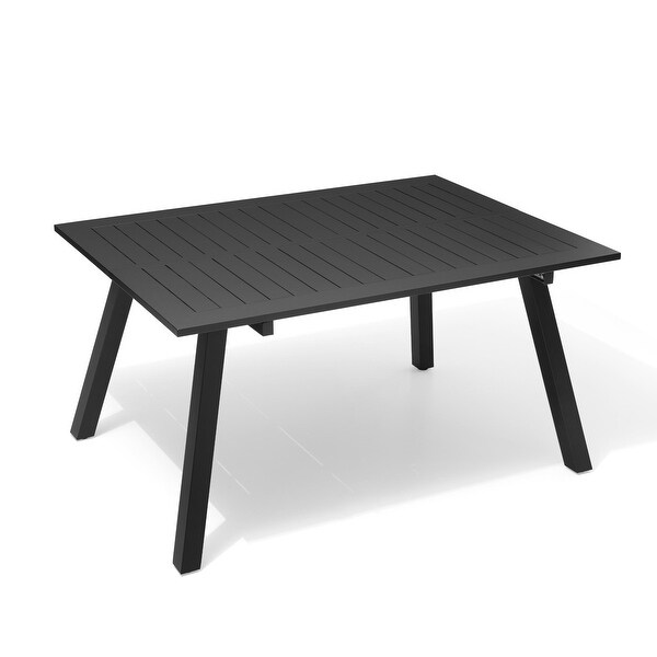 Pellebant Expandable Outdoor Patio Aluminum Dining Table