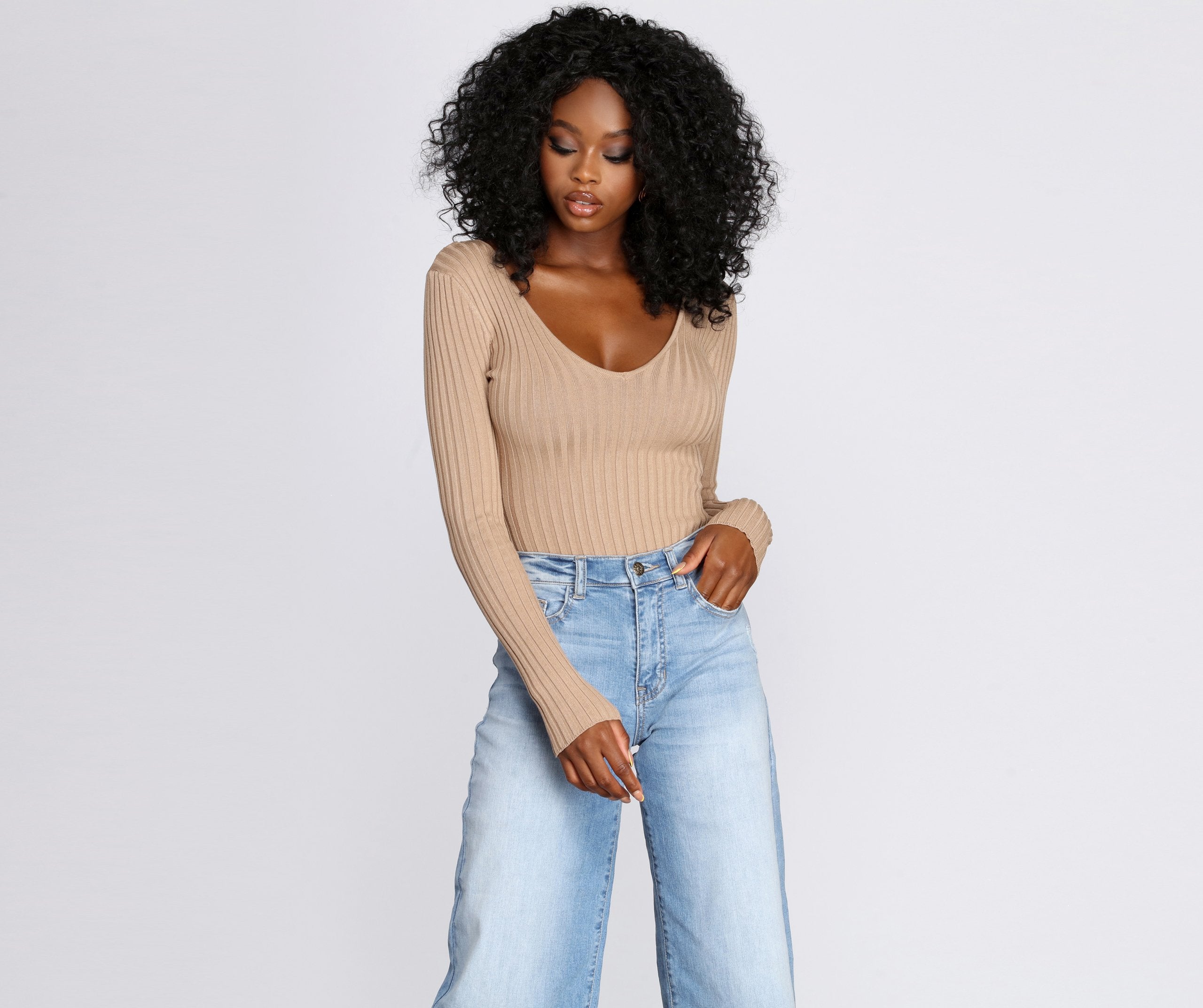 Basic Babe Sweater Bodysuit