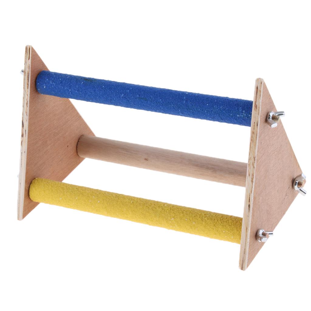 Parrot Bird Perch Table Stand Paw Grinding Chew Toy for Parakeet Finch 2