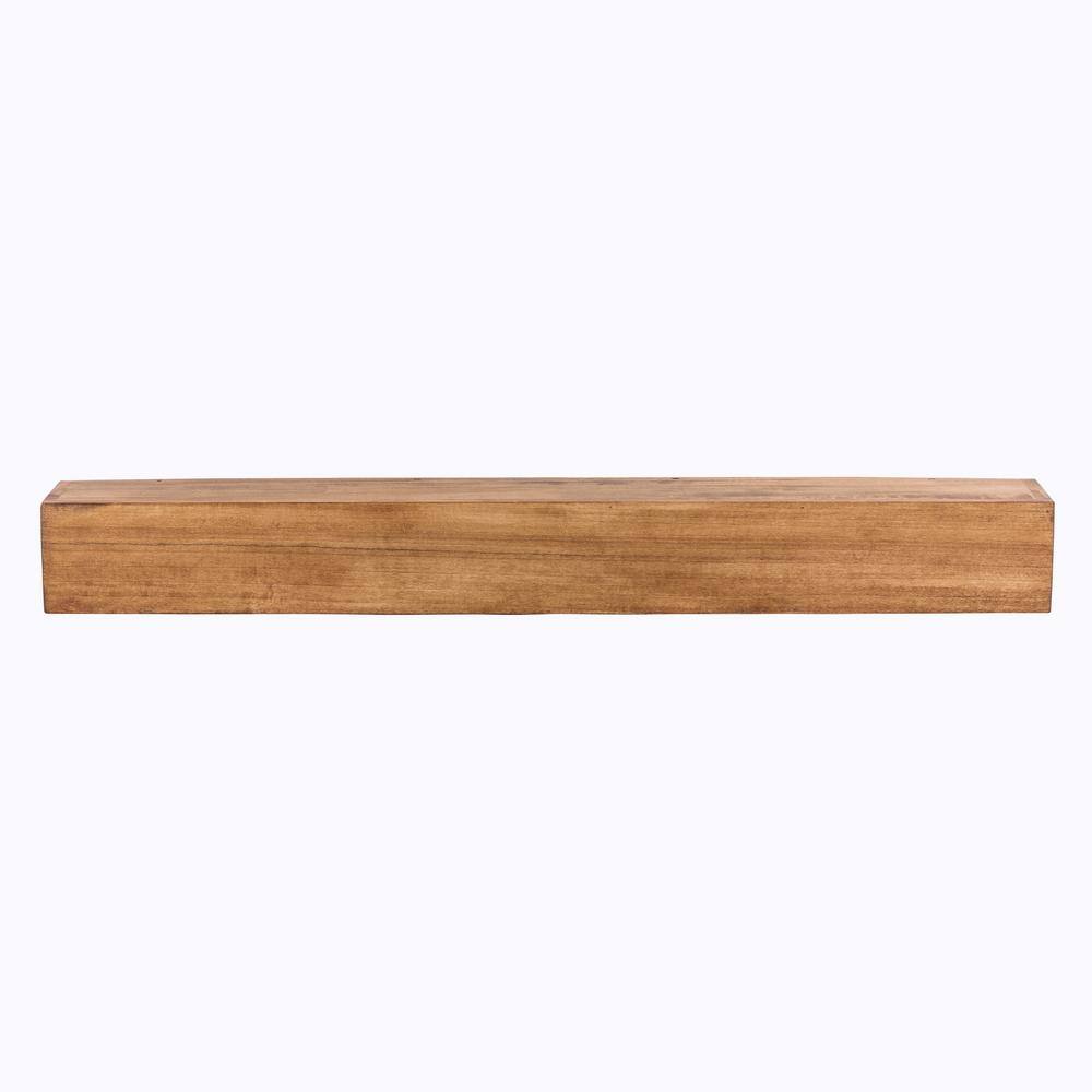 Dogberry Collections Modern Farmhouse 60 in. Aged Oak Mantel m-farm-6005-agok-none