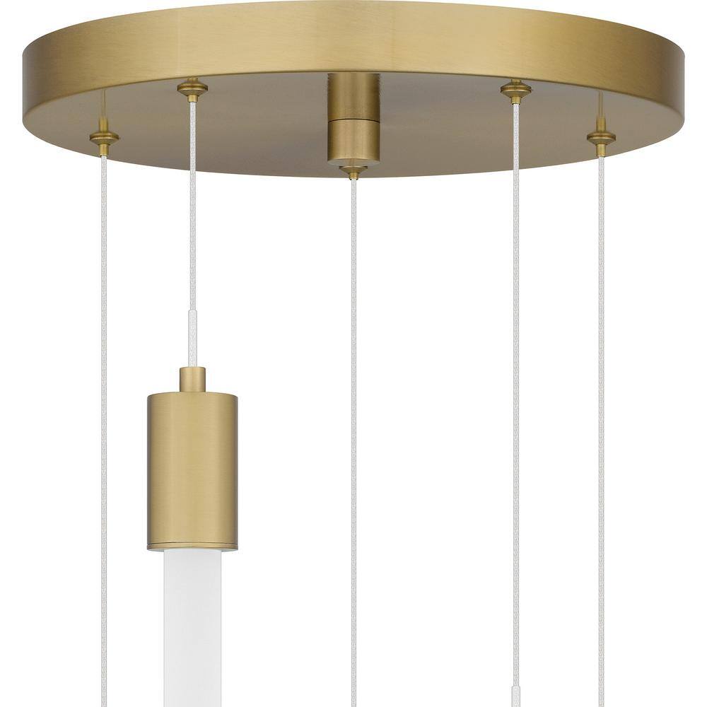 Hampton Bay Bellingham 30-Watt 5-Light Integrated LED Gold Cluster Pendant HD7972B