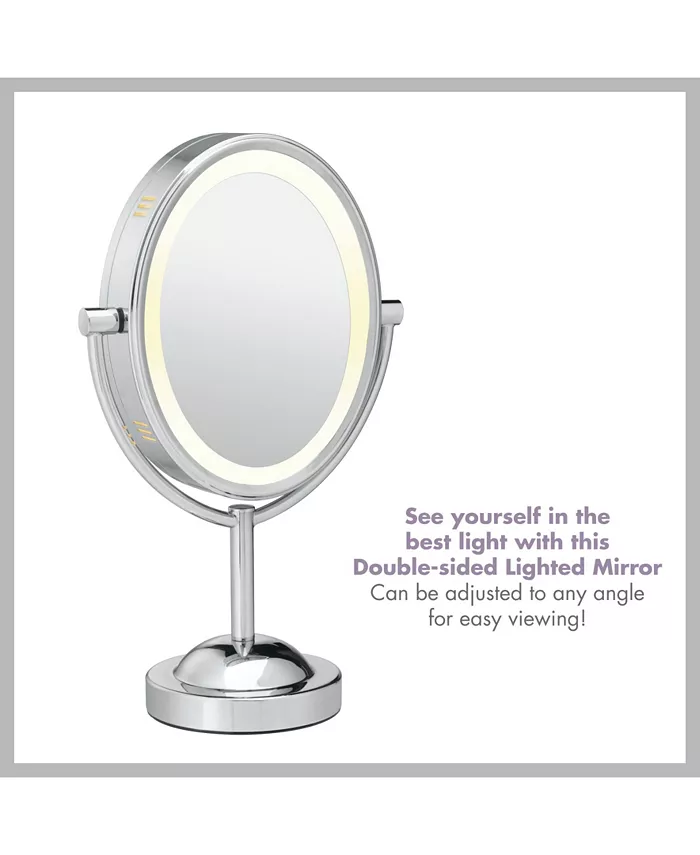 Conair Double-Sided Lighted Oval Mirror