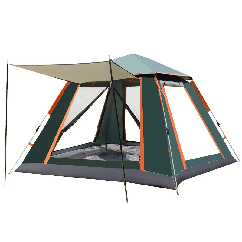 Automatic Mode Waterproof Camping One Canopy And Four Window Breathable Family Hiking Tent