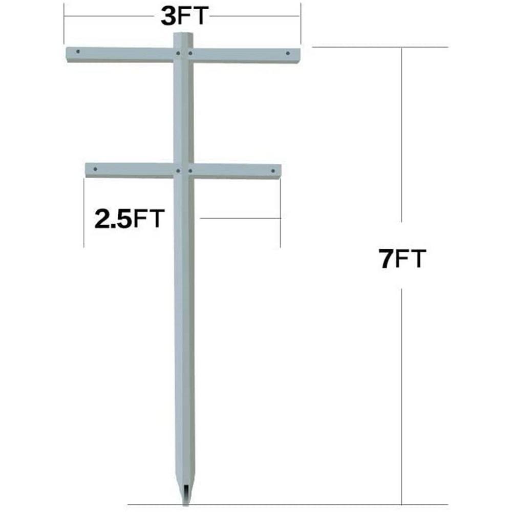 Mr. Garden 7 ft. Raspberry Trellis with Adjustable Arms Raspberry Stake Vineyard Trellis (4-Pack) FRT172W4P