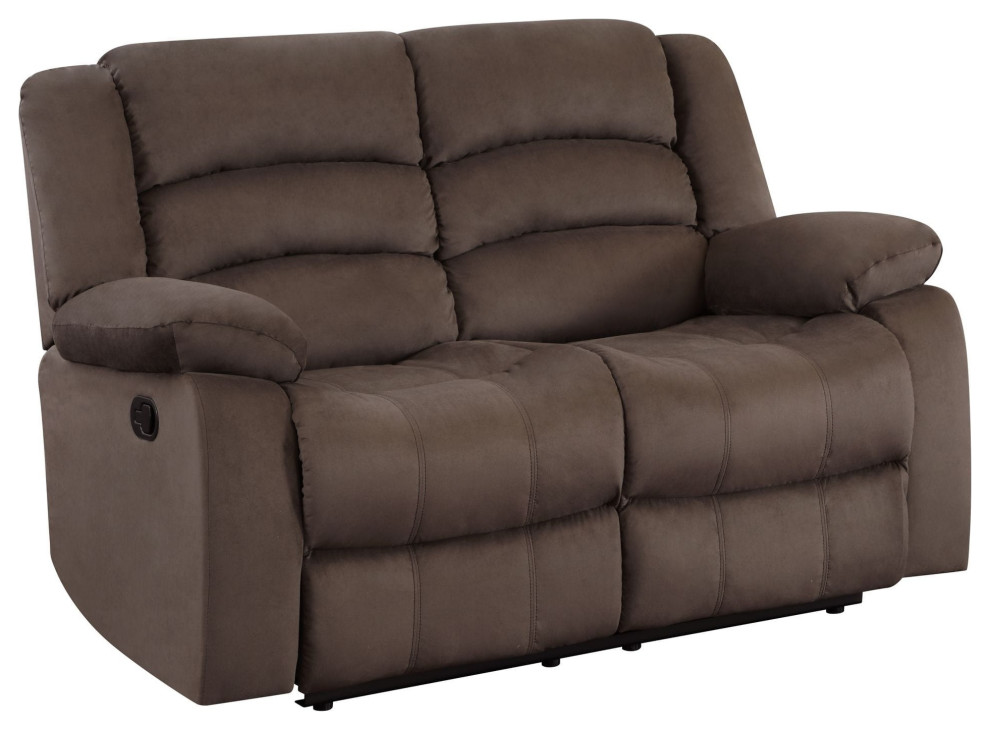 Callan Contemporary Microfiber Recliner 2 Piece Set   Transitional   Living Room Furniture Sets   by Luxuriant Furniture  Houzz