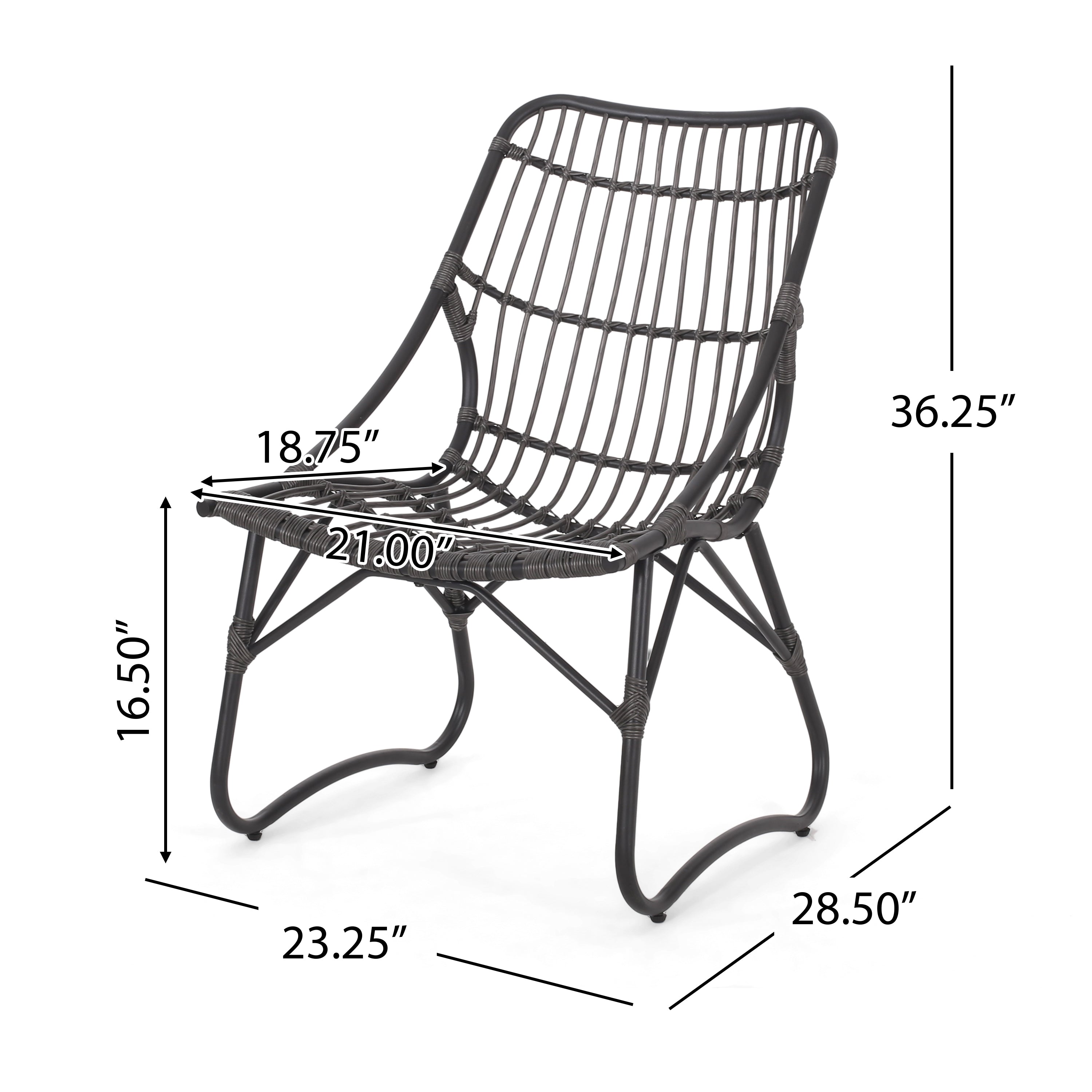 Benfield Outdoor Wicker Accent Chairs, Set of 2