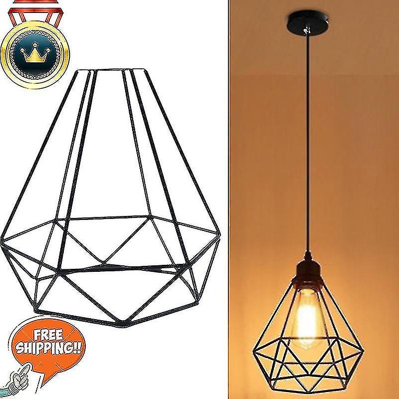 Metal Ceiling Lights Iron Lampshade Black Retro Dinning Room Bedroom Hanglamp Iron Ceiling Lights Fa