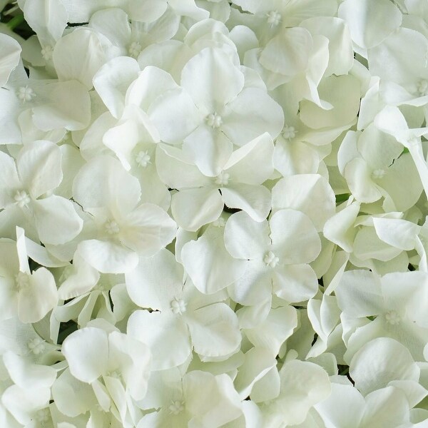 Enova Home Artificial Faux Foliage Wall Mat Panel Hydrangea Flower Backdrop for Wedding Party Photo Event Decoration