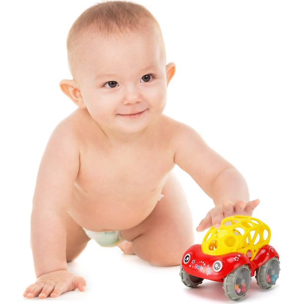 Rattles and Rolling Cars， Baby Toys for 5 Inch Boys from 3 to 24 Months and GILR Baby Toy Vehicles