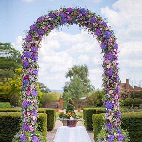 Tytroy Reconfigurable & Easy-to-Assemble Metal Outdoor & Indoor 7'6" Garden or Wedding Arch Arbor for Wedding Bridal Party Elegant Decorations & Garden Climbing Plants Vines (White 1PC)