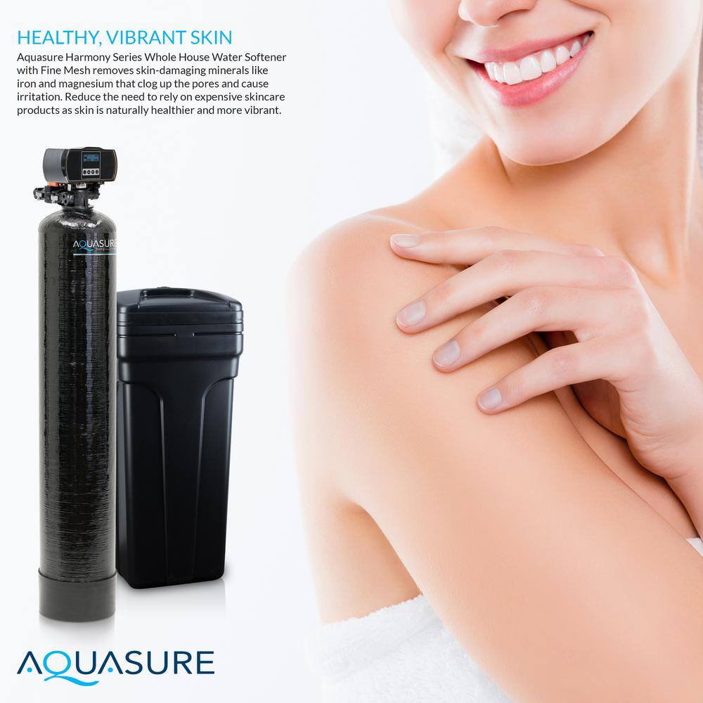 AQUASURE Harmony 48000 Grain Fine Mesh Water Softener with Pleated Sediment Pre-Filter AS-HS48FMP