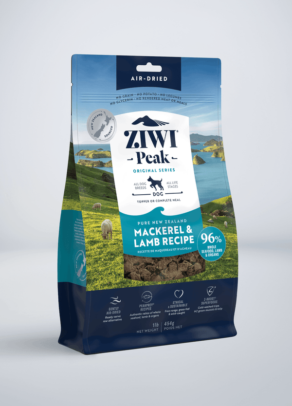 ZiwiPeak Grain Free Air-Dried Mackerel and Lamb Dry Dog Food