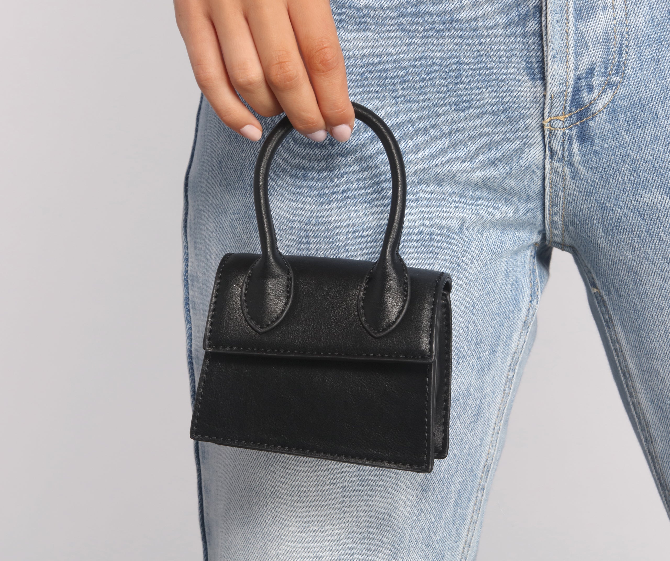 So Extra Faux Leather Mini Purse