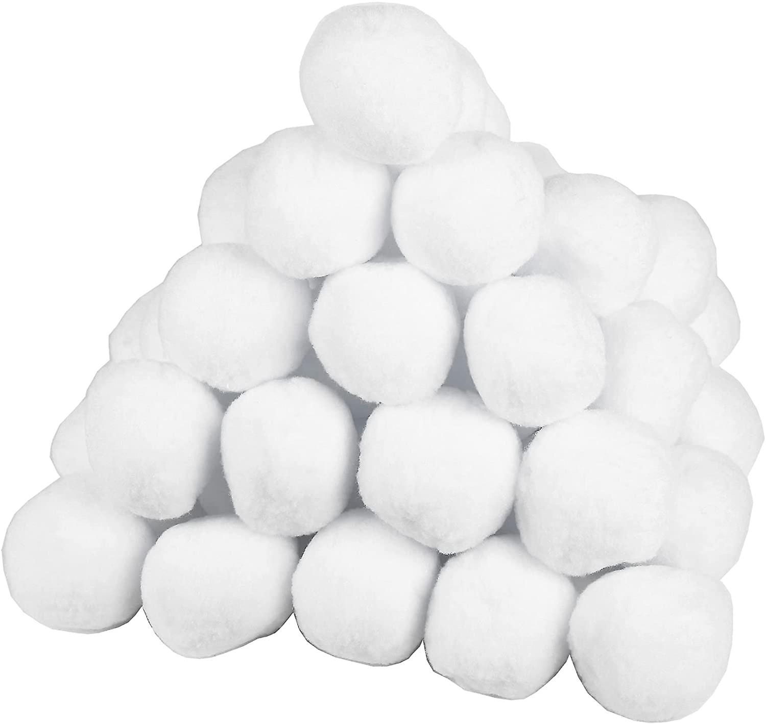 50 Pack Indoor Fake Snowball Plush Artificial Snow Ball Fight Game Christmas Fun For Kid Winter Sports Indoor