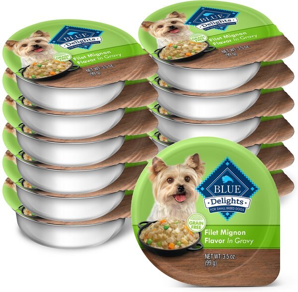 Blue Buffalo Divine Delights Filet Mignon Flavor Hearty Gravy Dog Food Trays