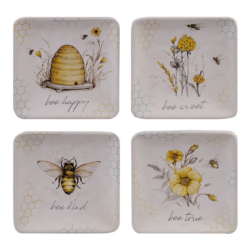 Certified International Bee Sweet 4-pc. Canape Plate Set