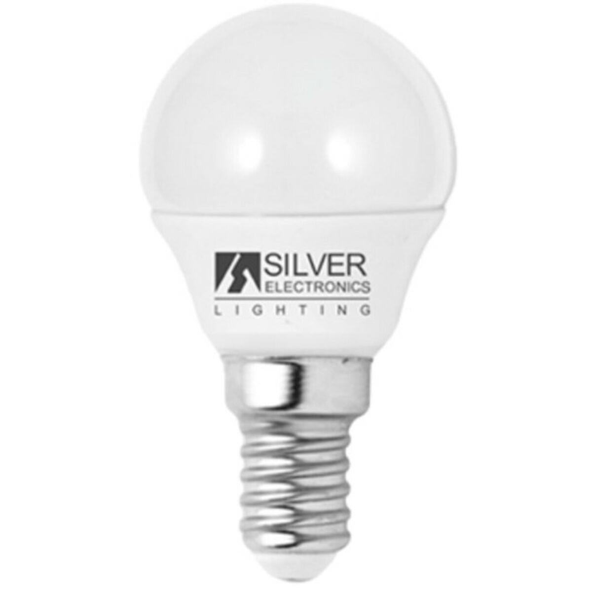 Spherical led light bulb silver electronics eco e14 5w white light