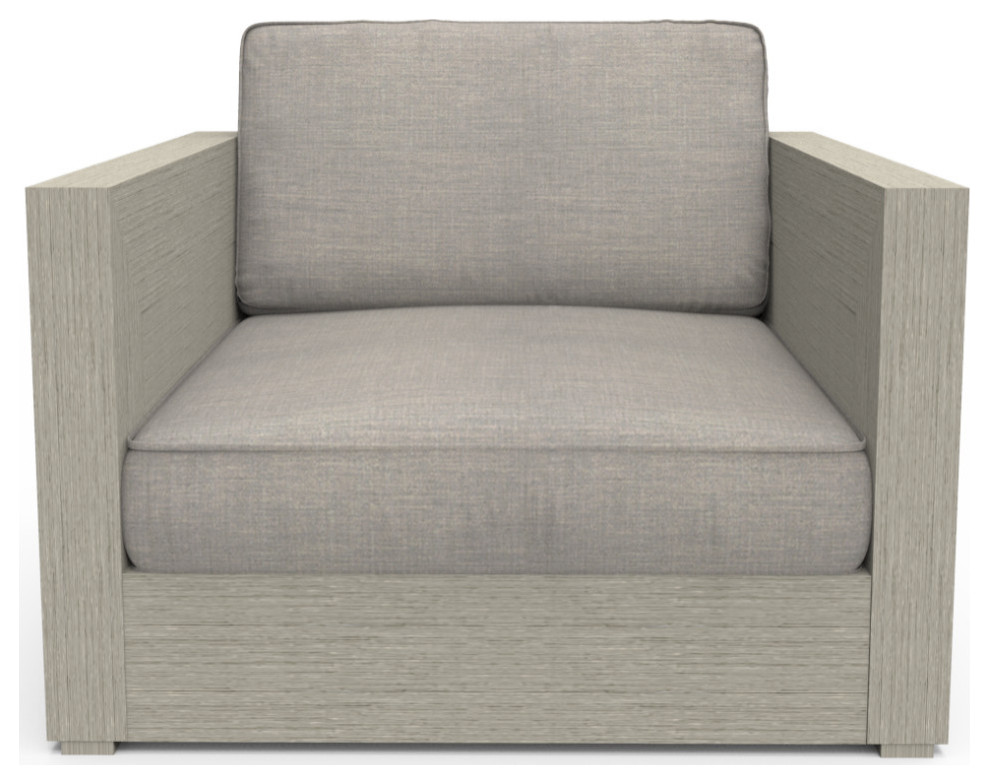 Madison Lounge Chair  Weathered Gray Teak Wood   Transitional   Outdoor Lounge Chairs   by Cavan  Houzz