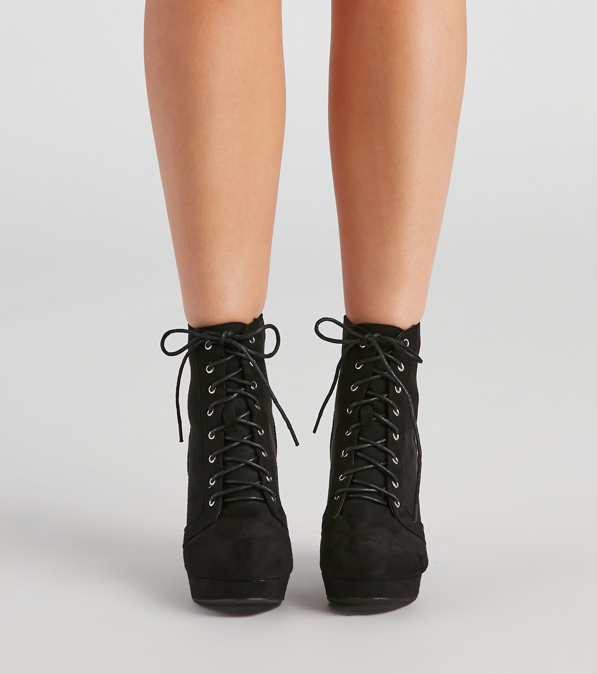 Catch My Drift Lace-Up Booties