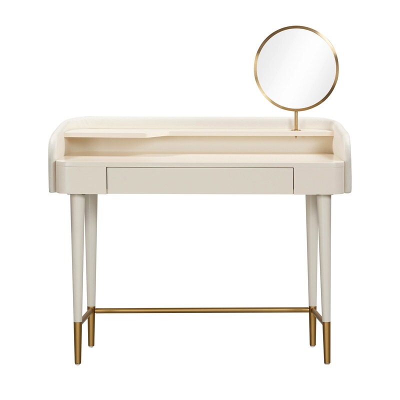 Penelope Vegan Leather Wrapped Vanity Desk