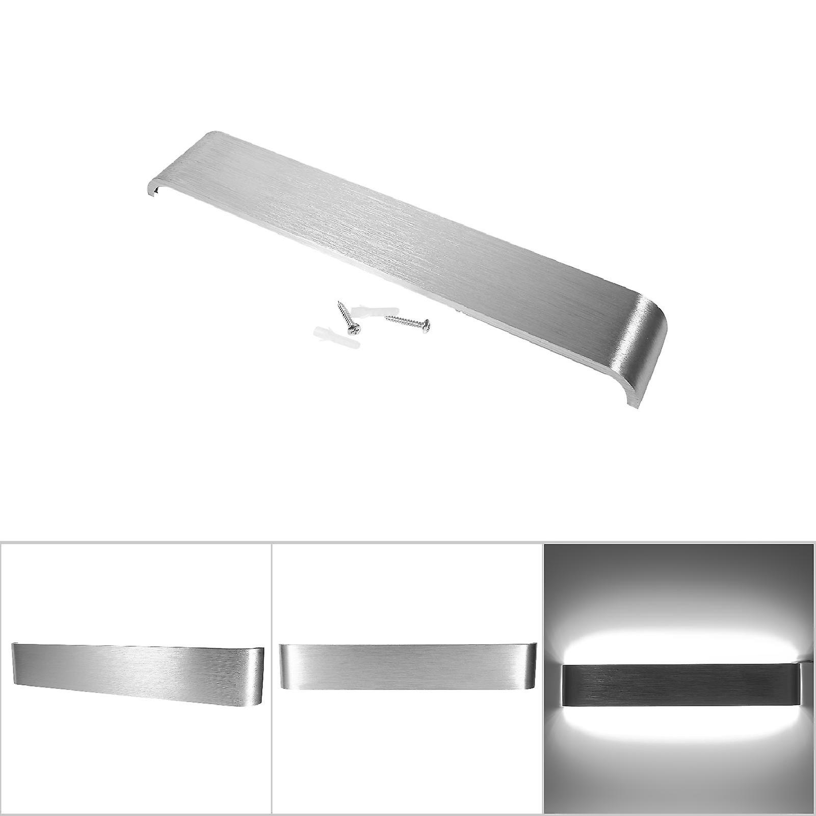 18w Modern Minimalist Aluminum Led Wall Lamp Bedside Hallway Bathroom Light (silver Cool White)