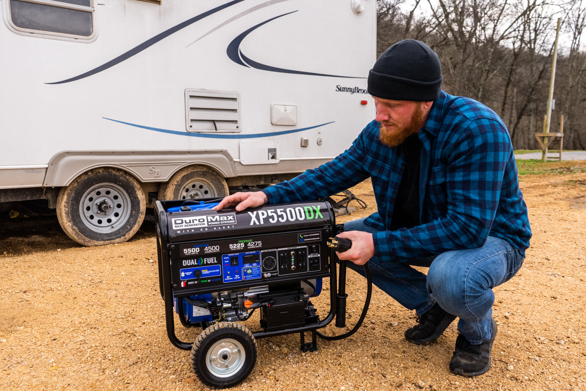 5,500 Watt Dual Fuel Portable Generator w/ CO Alert