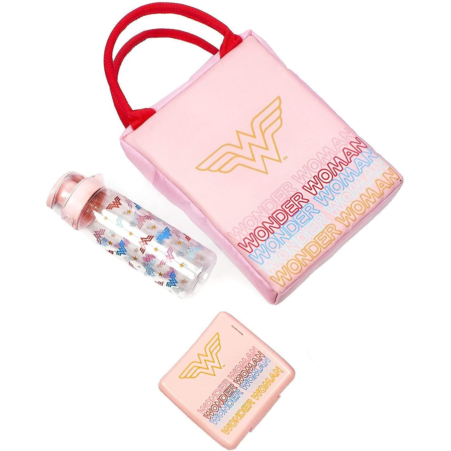 Wonder Woman Rectangular Lunch Bag Set (Pack of 3)