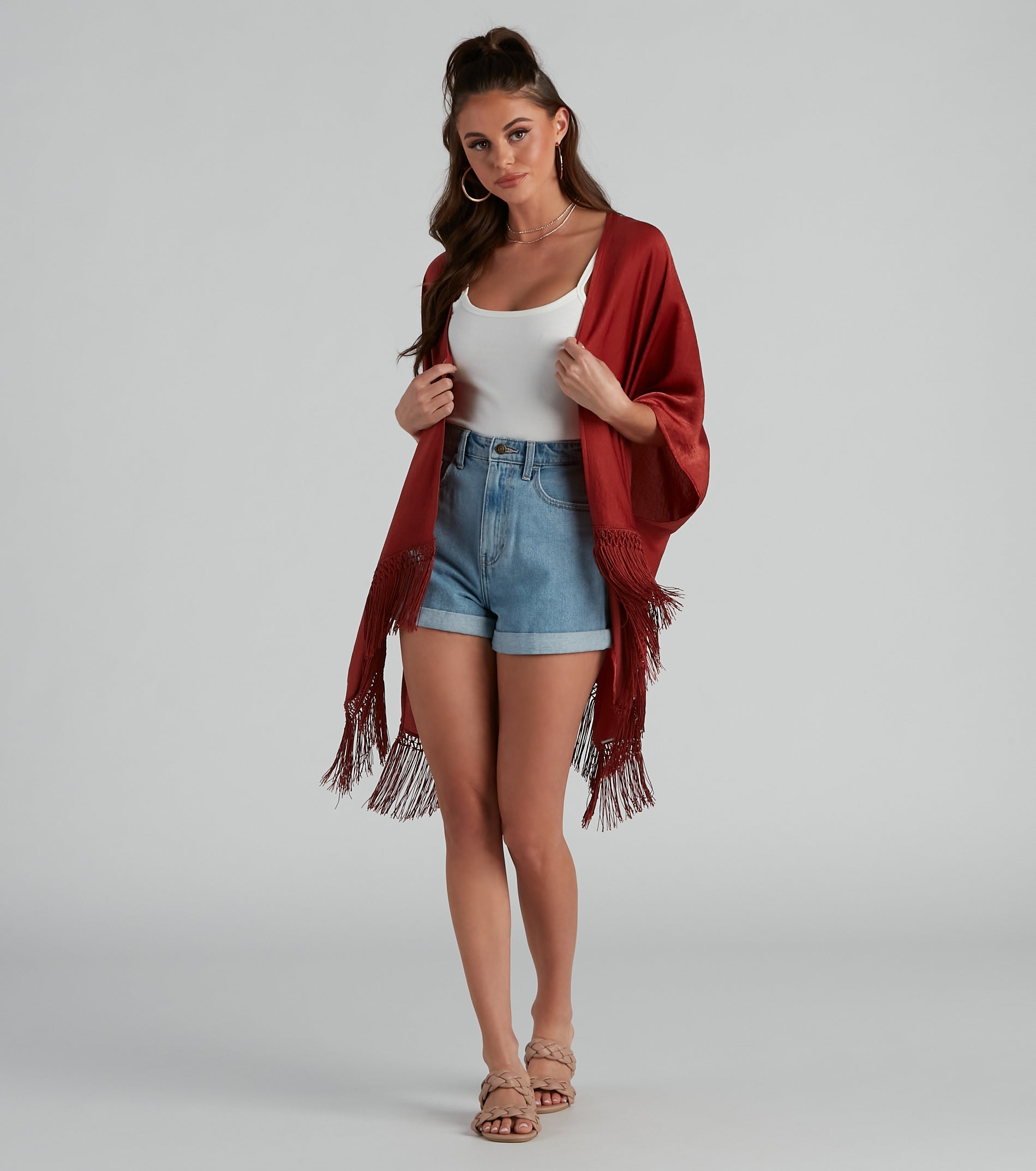 Carefree Vibes Chic Satin Kimono