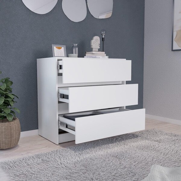 Classic Style 3-Drawers Dresser Chests for Bedroom， Superior Top， Modern Storage Dressers Organizer for Living Room， Hallway - - 37828094