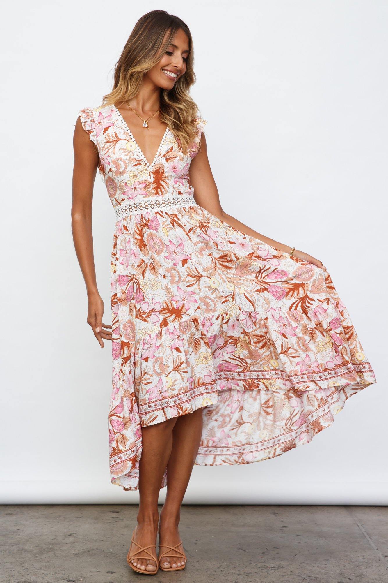 Harbour Side Fun Maxi Dress Pink