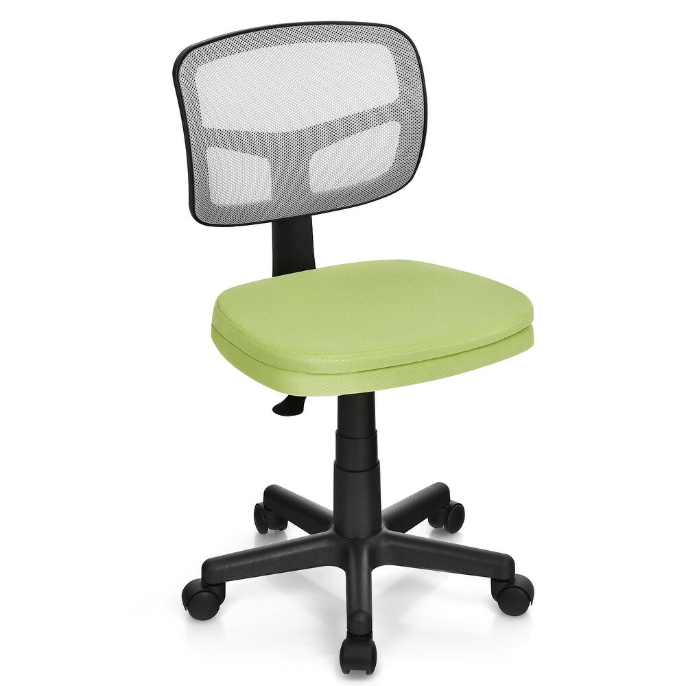 Armless Desk Chair Low Back Computer Chair Ergonomic Small Task Chair