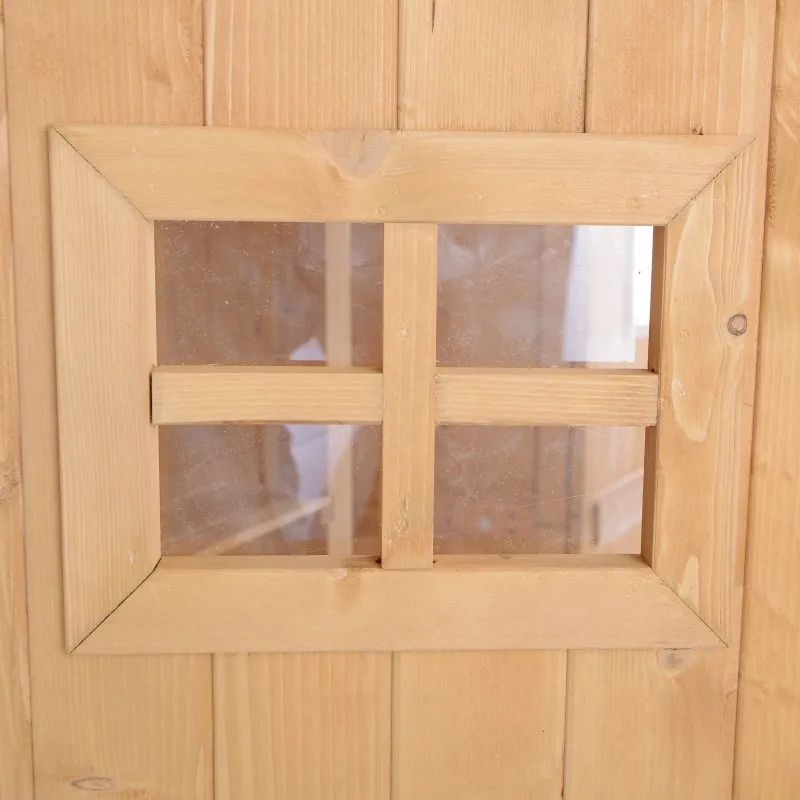 1.6 x 4.1ft Fir Wood Garden Shed with Windows