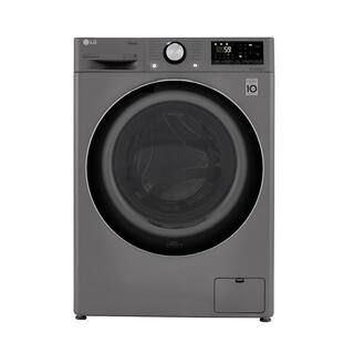 LG 24 in. W 2.4 cu. ft. All-in-One Compact Smart Front Load Washer  Ventless Dryer Combo with Steam in Graphite Steel WM3555HVA