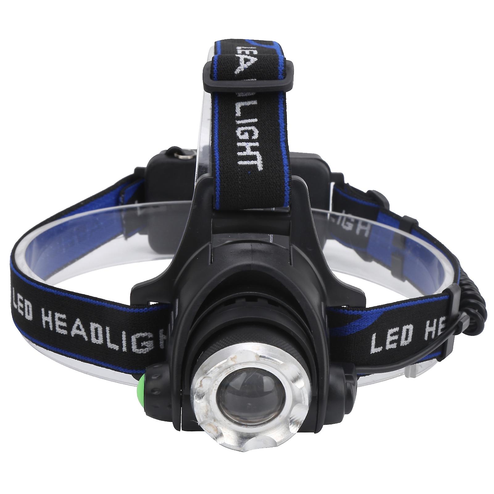 Camping Rechargeable Led Hunting Headlamp Waterproof Adjustable Headlight Purple Light