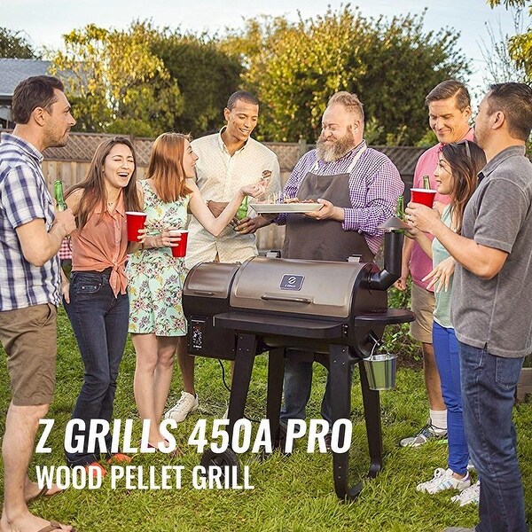 Z GRILLS Wood Pellet Grill Smoker with Wireless Meat Probe Thermometer